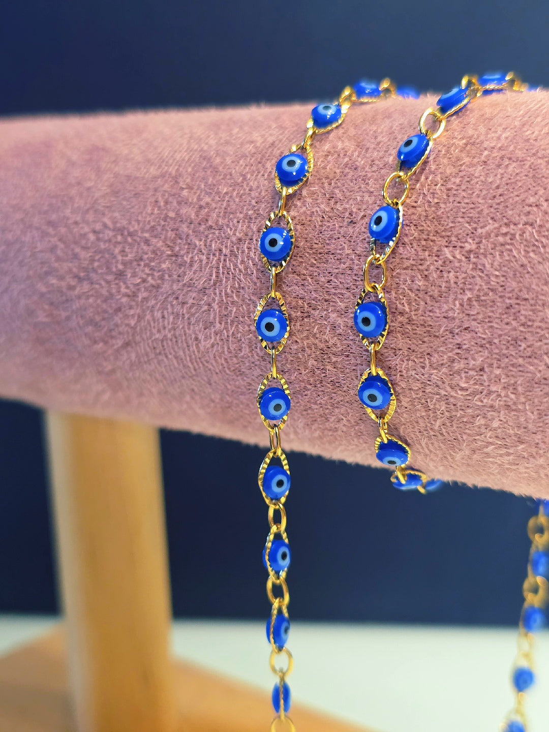 Gold evil eye chain