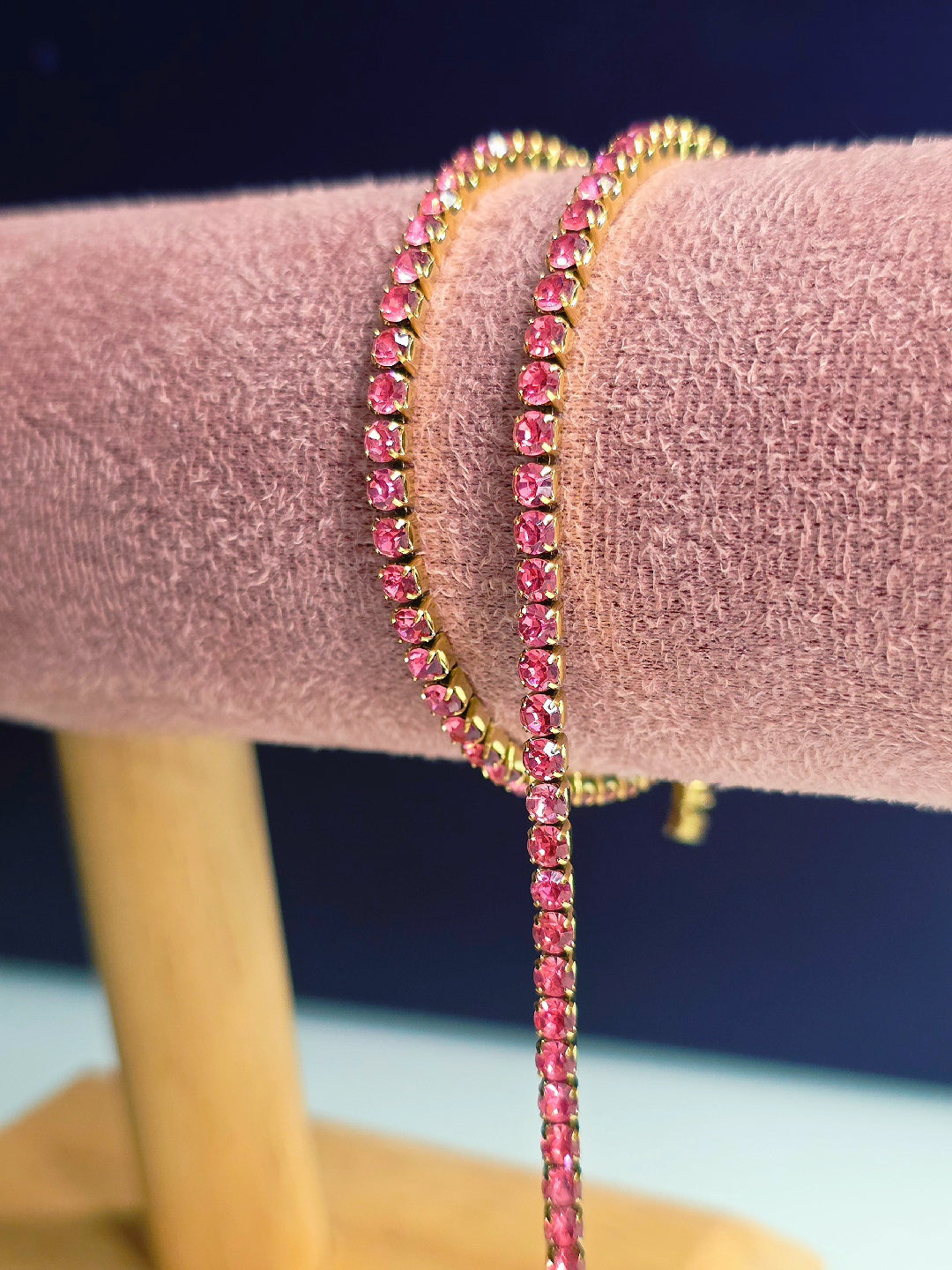 Pink tennis chain