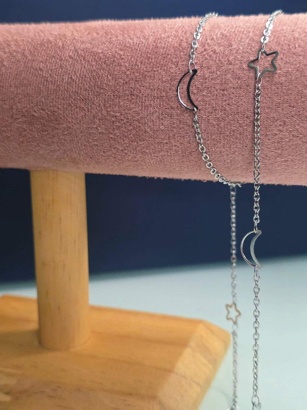 Moon & star chain