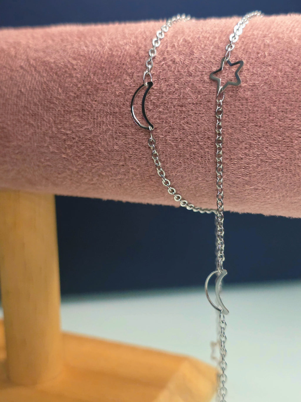 Moon & star chain