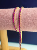 Fuchsia tennis chain